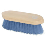 Imperial riding dandy hard riding dandy brush with blue bristles and a light wood handle wooden back shown