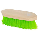 Bright green imperial riding dandy hard brush with light wooden handle for effective grooming and impulse use