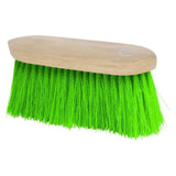 Bright green imperial riding dandy brush with wooden back and handle designed for grooming long hair