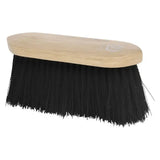 Imperial riding dandy brush with light wooden handle and dense black bristles designed for long hair grooming