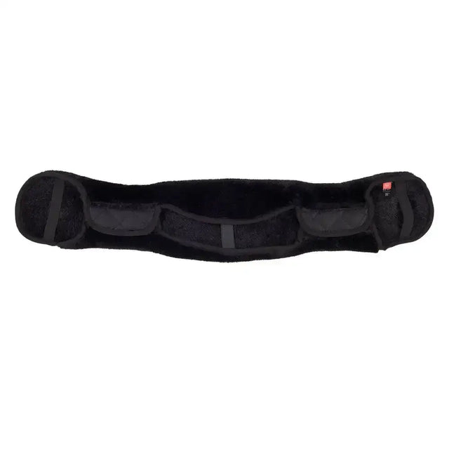 Black fleece-lined imperial riding girth cover fur star black with padded sections and adjustable straps for comfort
