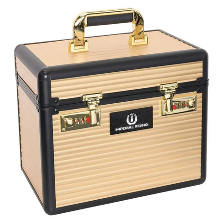 Imperial Riding Grooming Box Shiny Classic Small Small Gold Tack Boxes