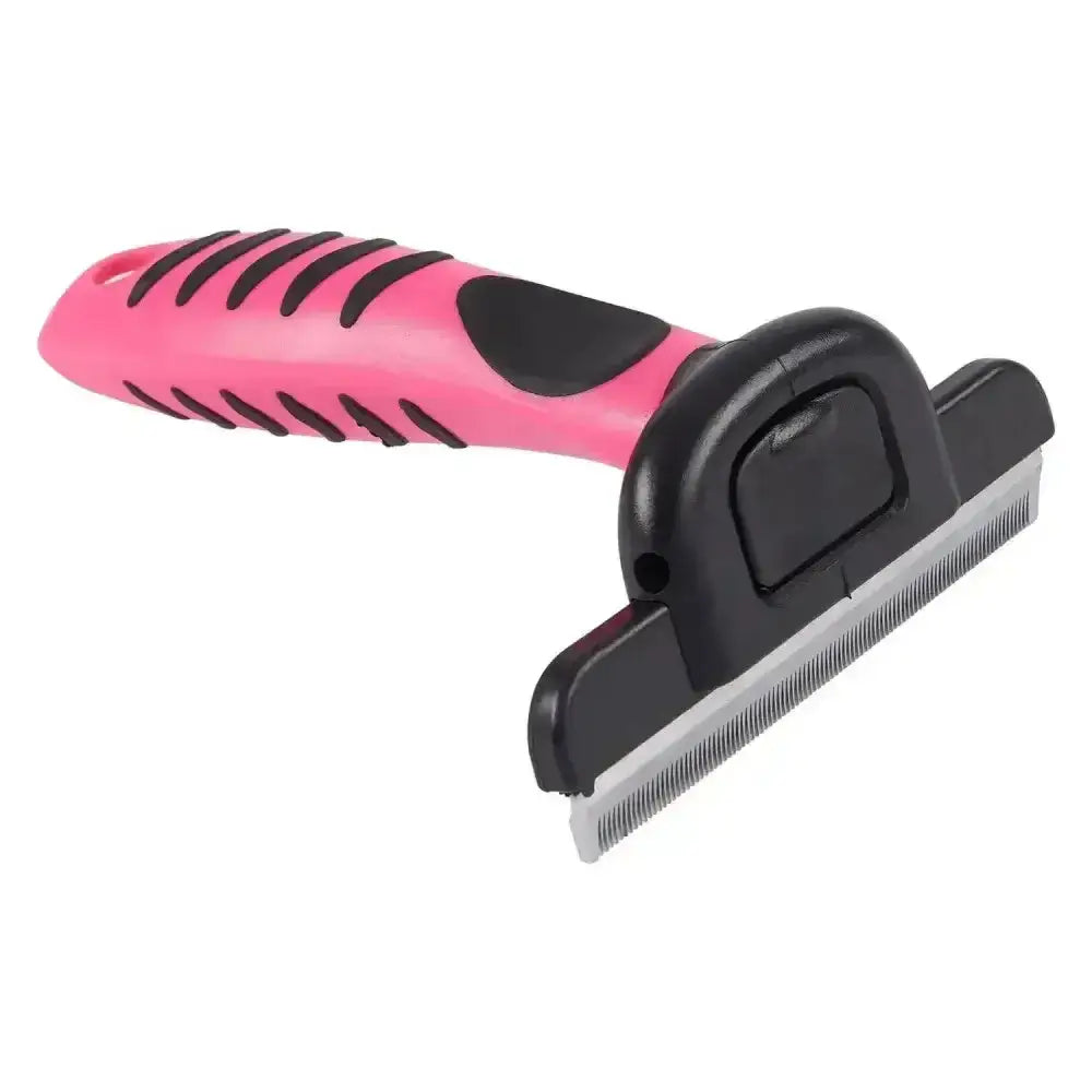 Imperial riding grooming brush pink and black slicker brush irh hairmaster with textured grip handle for pets