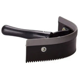 Imperial riding half round sweat scraper plastic with black curved handle and serrated edge for horse mane grooming