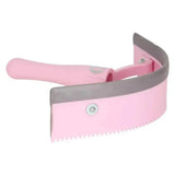 Imperial riding half round sweat scraper plastic with pink comb and gray rubber edge for grooming use