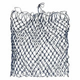 Black mesh net with diamond pattern and reinforced knots on imperial riding haynet irhzone for small maize haynet use