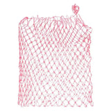 Pink mesh imperial riding haynet irhzone with a tied knot at the top perfect as a small maize haynet