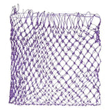 Purple knitted mesh fabric with diamond pattern on imperial riding haynet irhzone small maize haynet design