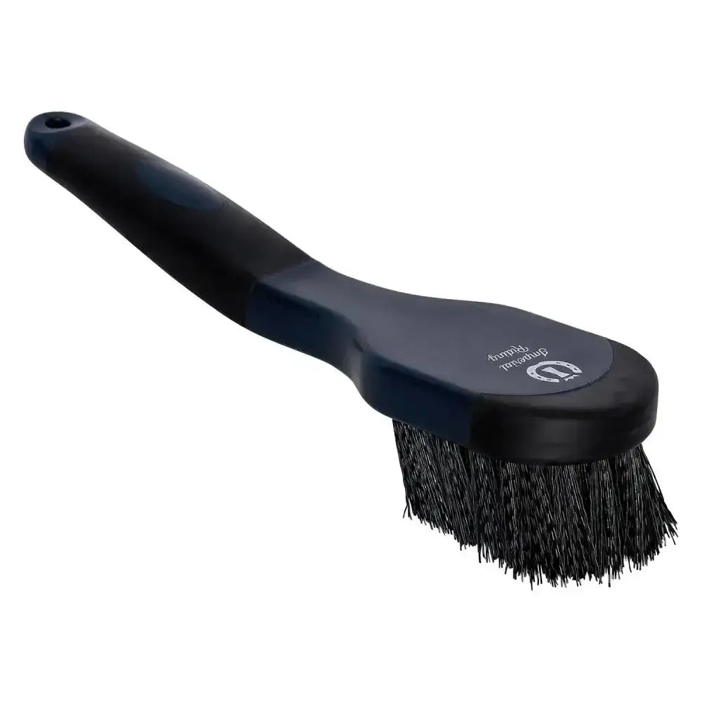 Imperial riding hoof brush irhgrip with dense black bristles and contoured handle for easy grooming use
