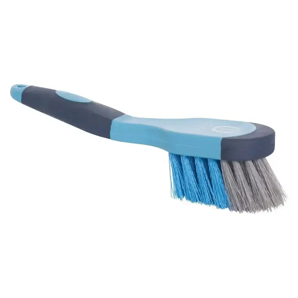 Imperial riding hoof brush irhgrip with blue and gray dual-sided soft bristles handled hoof brush for easy cleaning