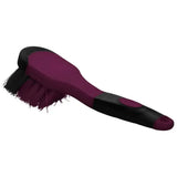 Purple and black imperial riding hoof brush irhgrip with soft bristles handled hoof brush for easy cleaning