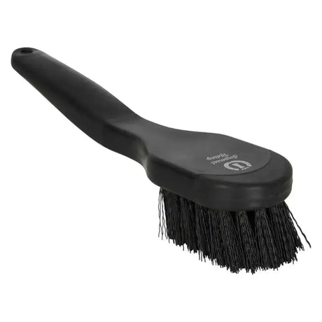 Black plastic-handled imperial riding hoof brush irhgrip with dense black bristles for easy hoof cleaning