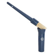 Navy blue imperial riding irhhoof oil brush with natural bristles and matching tube featuring horseshoe logo