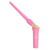 Pink imperial riding irhhoof oil brush with natural bristles, matching handle, and protective sleeve for easy use