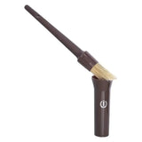 Brown imperial riding irhhoof oil brush with natural bristles and brown plastic handle for grooming horses