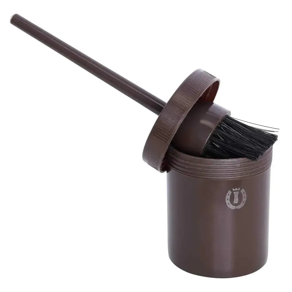 Imperial Riding Irhhoof Oil Brush With Container Walnut Hoof Brush