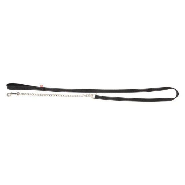 Imperial Riding Lead Rein With Chain Irhflexi-Fleece Sh Black/Reflective 