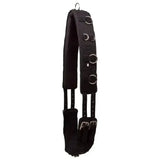 Imperial Riding Lunging Girth Nylon Deluxe Black Cob Black Lunging Rollers