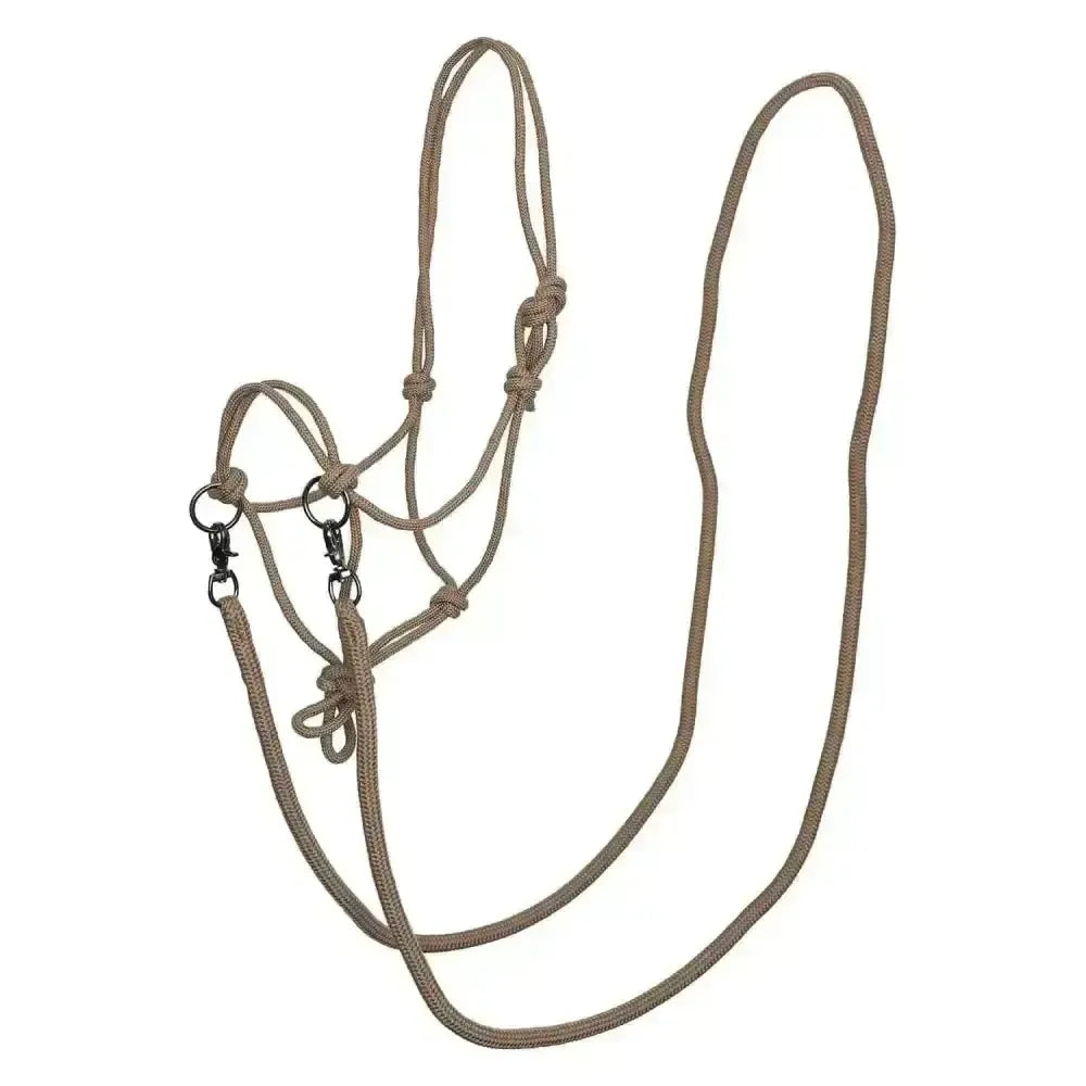 Imperial Riding Rope Headcollar Free Ride Cappuccino Full Cappuccino Rope Headcollars