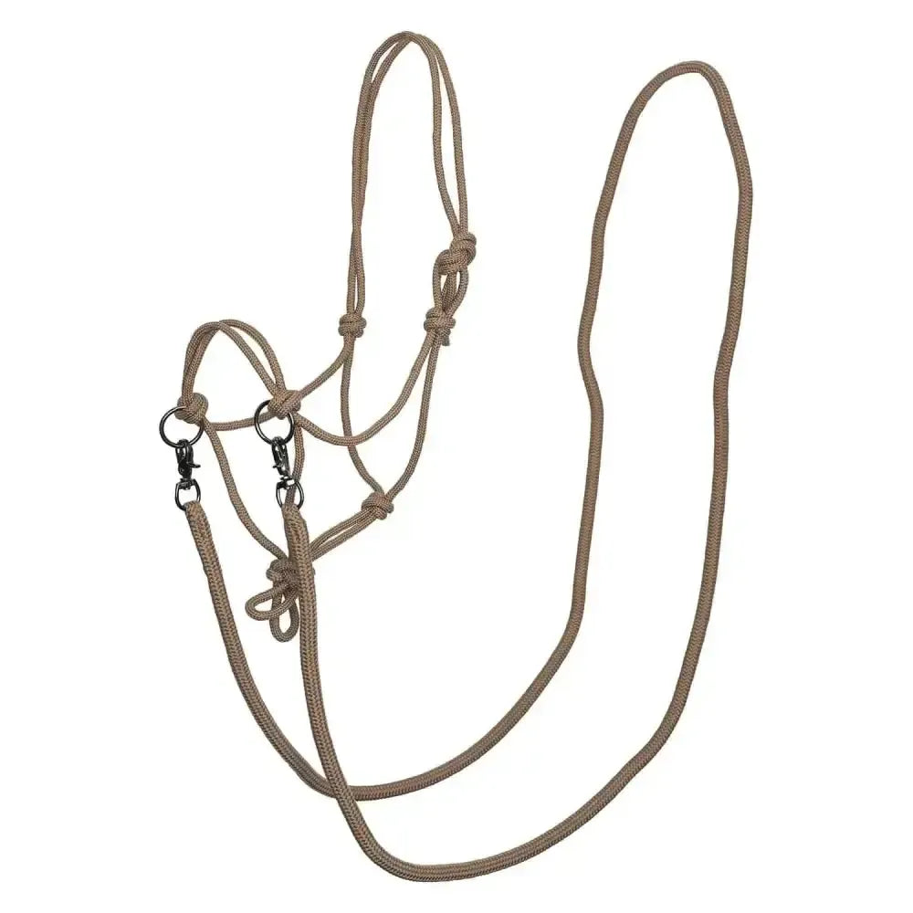 Imperial Riding Rope Headcollar Free Ride Cappuccino Full Cappuccino Rope Headcollars