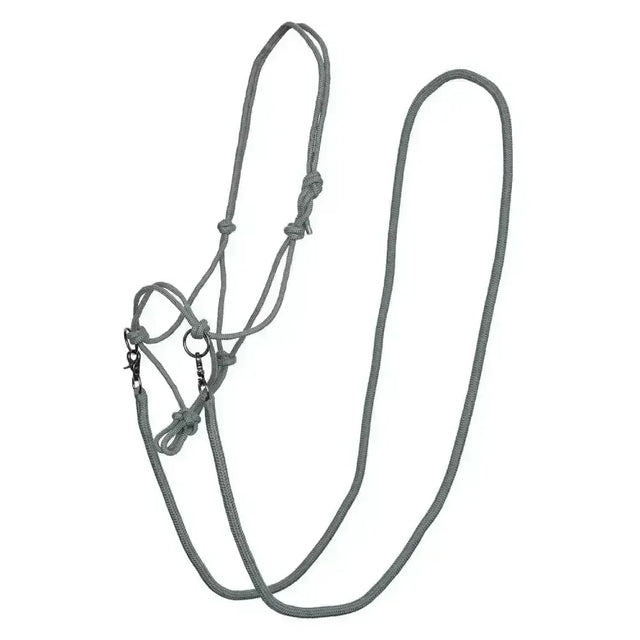 Imperial Riding Rope Headcollar Free Ride Sage Green Cob Sagegreen Rope Headcollars