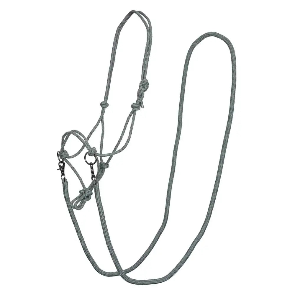 Imperial Riding Rope Headcollar Free Ride Sage Green Cob Sage Green Rope Headcollars