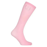 A soft pink imperial sparkle classy knee-high sock with a subtle sparkling logo perfect for imperial riding socks