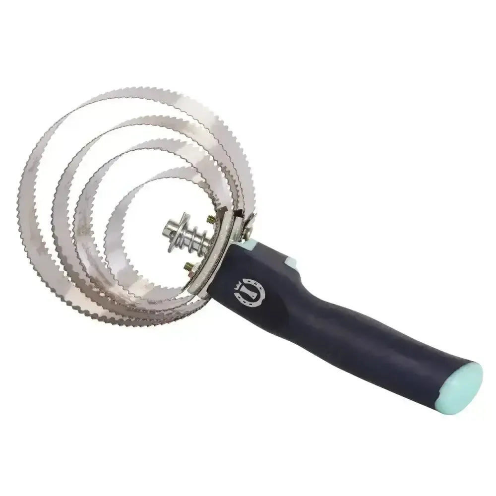 Imperial Riding Spring Comb Round With Handle Black Curry Combs