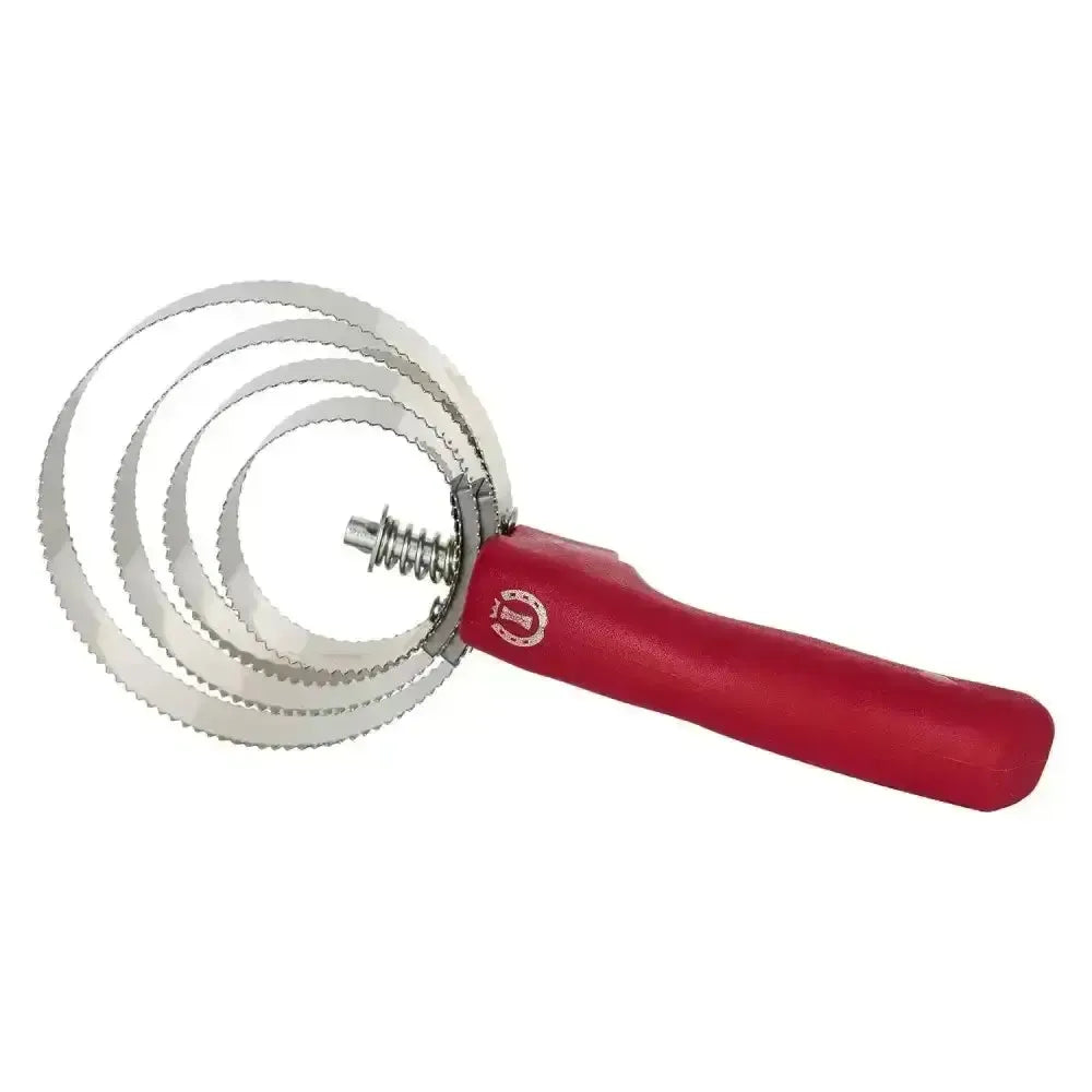 Imperial Riding Spring Comb Round With Handle Black Curry Combs