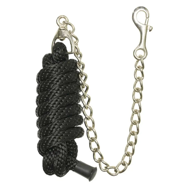 Black braided rope riding stallion chain with silver irhclassic snap hook metal hardware imperial riding stallion