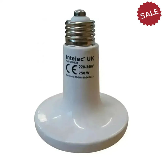 Intelec Dull Emitter Ceramic Infra-Red Heat Bulb 100 W Small Pet