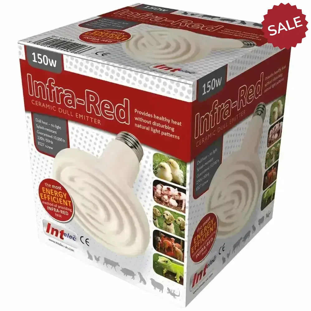 Intelec Dull Emitter Ceramic Infra-Red Heat Bulb 100 W Small Pet