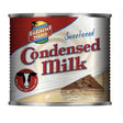 Island sun condensed milk in a silver and red can with cow logo sweetened for baking and cooking