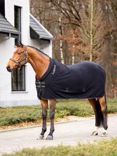 LeMieux Kudos Fleece Cooler Rug Black 5'6" Black Fleece Rugs