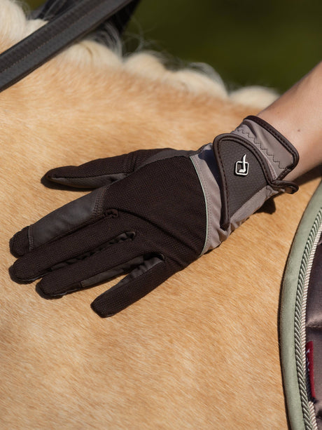 Lemieux Pro Mesh Glove Fern / Brown Riding Gloves Barnstaple Equestrian Supplies