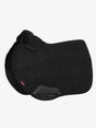 LeMieux Merino+ Half Lined Suede EuroJump Square Black/Black Medium Black/Black Saddle Pads