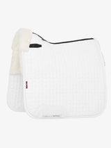 LeMieux Merino+ Half Lined Dressage Square White/White Medium White/White Dressage Saddle Pads