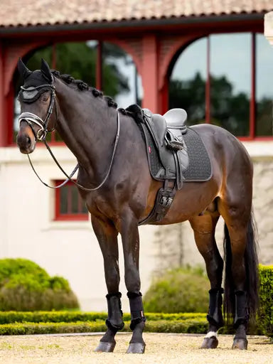 LeMieux Merino+ Half Lined Dressage Square Black/Black Medium Black/Black Dressage Saddle Pads
