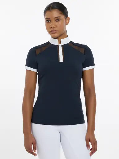 LeMeiux Camille Short Sleeve Show Shirt Navy Navy UK 6 Show Shirts