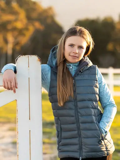 Lemieux Young Rider Milly Puffer Gilet Petrol 7-8 years Petrol Gilets & Bodywarmers