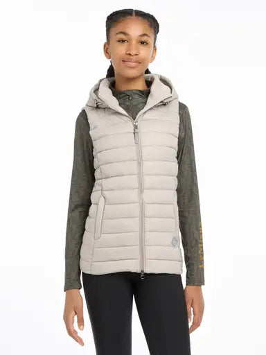 Lemieux Young Rider Milly Puffer Gilet Ash 7-8 years Ash Gilets & Bodywarmers