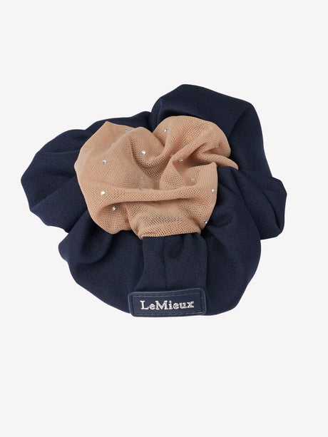 LeMieux Scrunchie with Crystal Hair Net Navy/Blonde Navy/Blonde One Size Hair Scrunchies