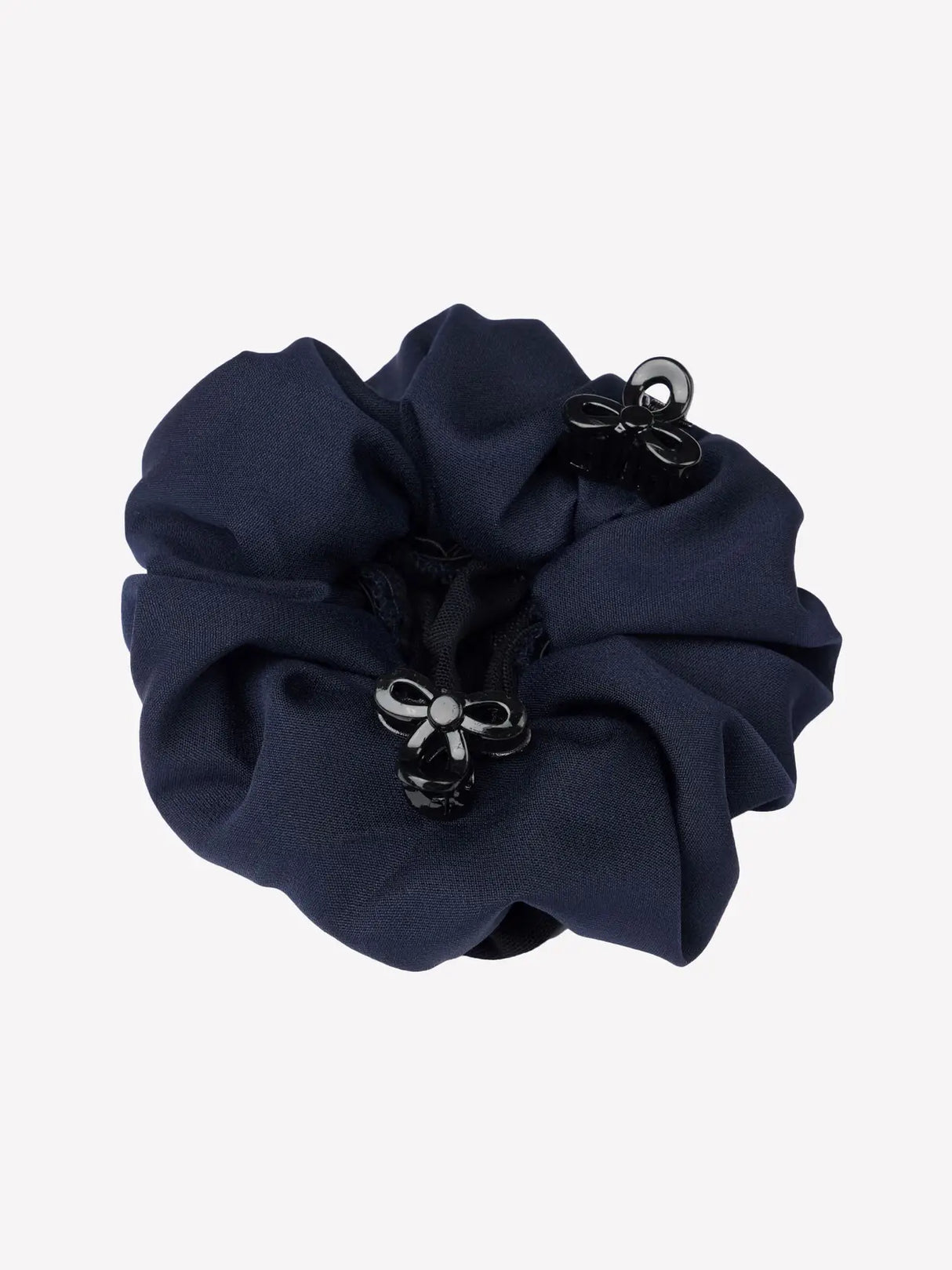 LeMieux Scrunchie with Crystal Hair Net Navy/Black Navy/Black One Size Hair Scrunchies