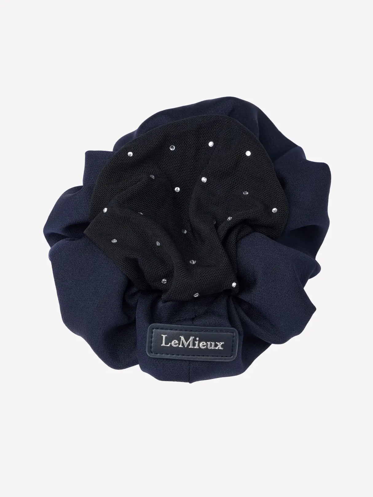 LeMieux Scrunchie with Crystal Hair Net Navy/Black Navy/Black One Size Hair Scrunchies