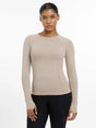 Lemieux Britney Seamless Long Sleeve Top Almond Almond UK 6 