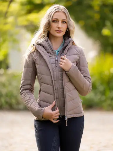 Lemieux Brioney Hybrid Jacket Pecan Pecan UK 6 Outdoor Coats & Jackets