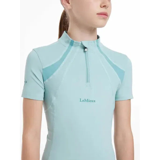 Lemieux Young Rider Short Sleeve Mia Mesh Base Layer Aqua