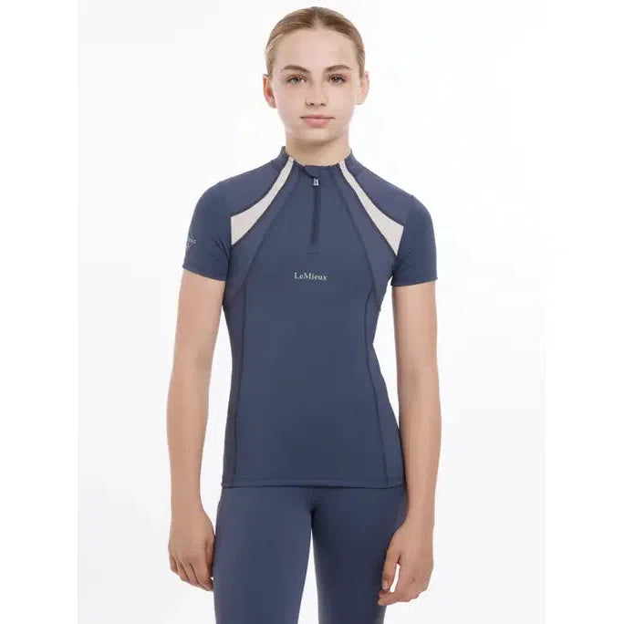 Lemieux Young Rider Short Sleeve Mia Mesh Base Layer Dusk Blue