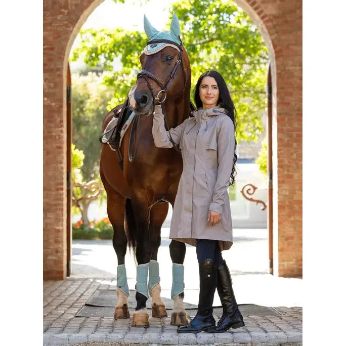 Lemieux Grace Long Rain Jacket Pecan with Horse