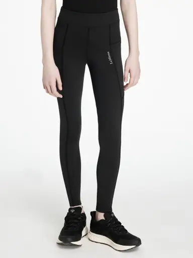LeMieux Young Rider Darla Sport Legging Black Black 7-8 years Riding Tights
